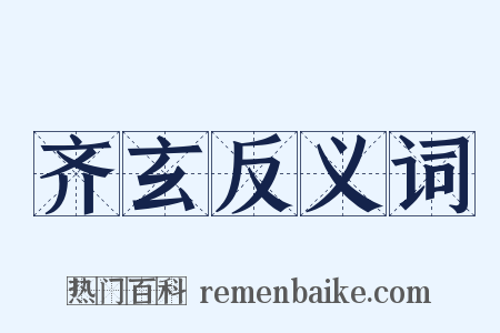 齐玄反义词是什么意思的图片